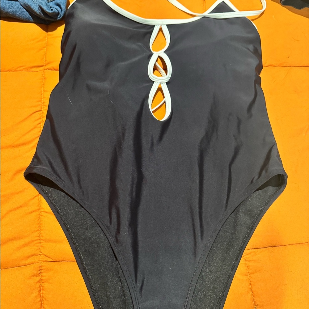 No Boundaries Black and White One Piece Swimsuit